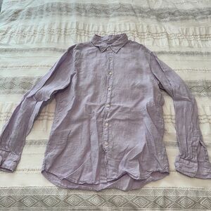 MOVING SALE🌟 Uniqlo men’s linen button up long sleeve shirt